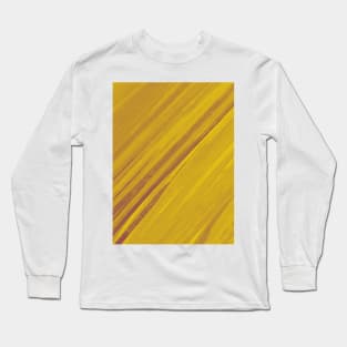 Acrylic brush strokes - golden ochre Long Sleeve T-Shirt